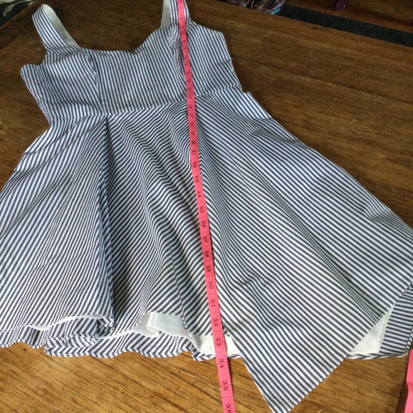 JAYGODFREY summer blue & white stripe dress 2 - Picture 9 of 11